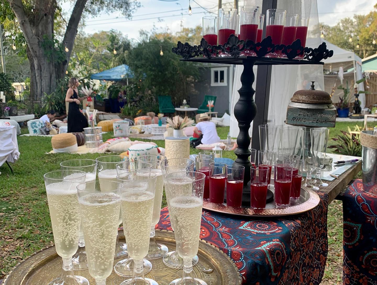 Boho Picnic Cocktails and Wine